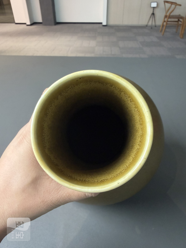 清同治 茶叶末釉荸荠瓶 - 图6